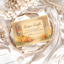 Cute Little Firefighter Diapper Raffle Begleitkarte