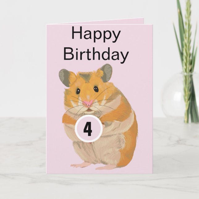 Cute little Hamster Age Card Feiertagskarte (Vorderseite)