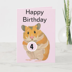 Cute little Hamster Age Card Feiertagskarte