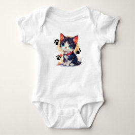 Cute little kitten Baby T-shirt Strampler