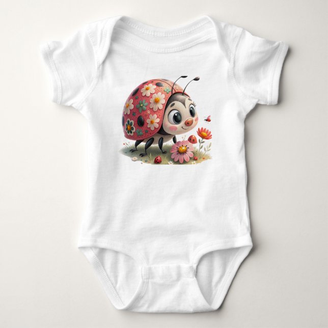 Cute Little Ladybug Baby Bodysuit - Sweet Nature I Strampler (Vorderseite)