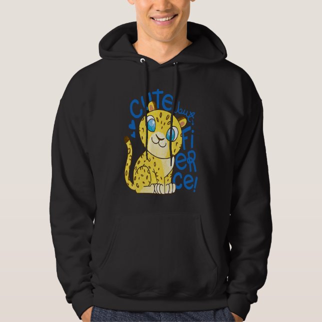 Cute Little Leopard Kids   Cute But Fierce Cat Hoodie (Vorderseite)