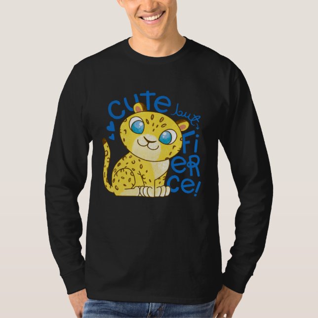 Cute Little Leopard Kids   Cute But Fierce Cat T-Shirt (Vorderseite)
