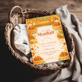 Cute Little Meatball Baby Shower Einladung