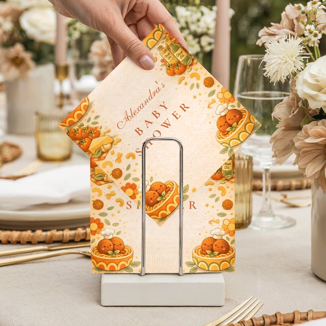 Cute Little Meatball Baby Shower Serviette (Von Creator hochgeladen)