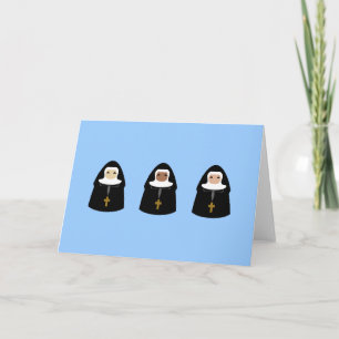 Cute Little Nuns Karte