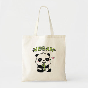 Cute Little Panda Munching Bamboo Vegan Diet Tragetasche
