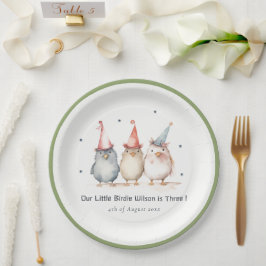 Cute Little Party Birds Any Age Kids Birthday Pappteller