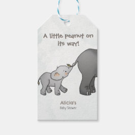 Cute Little Peanut On its Way Baby Shower Geschenkanhänger