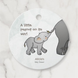 Cute Little Peanut On its Way Baby Shower Geschenkanhänger