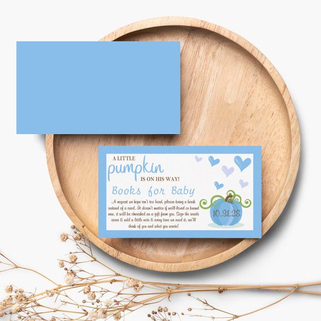 Cute Little Pumpkin Baby Shower Book Request Begleitkarte (Von Creator hochgeladen)