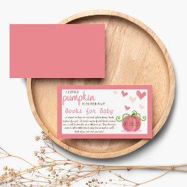 Cute Little Pumpkin Baby Shower Book Request Begleitkarte