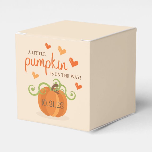 Cute Little Pumpkin Baby Shower Geschenkschachtel (Vorderseite)