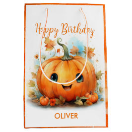 Cute Little Pumpkin Birthday Mittlere Geschenktüte