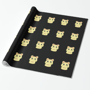 Cute Little Smiling Hamster Kids Wrapping Paper Geschenkpapier