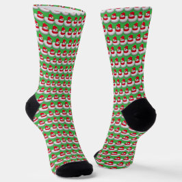 Cute Little Snowduck | Cozy Christmas Red & Green Socken