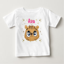 Cute little tiger gold start baby t-shirt