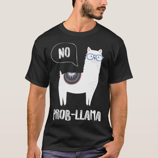 Cute Llama Alpaca Prob Llama  Farm Animals T-Shirt (Vorderseite)