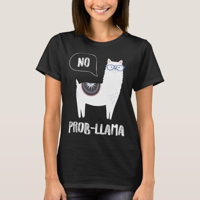 Cute Llama Alpaca Prob Llama  Farm Animals T-Shirt (Vorderseite)