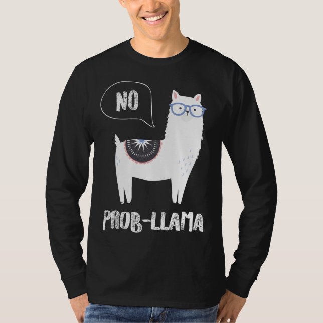 Cute Llama Alpaca Prob Llama  Farm Animals T-Shirt (Vorderseite)