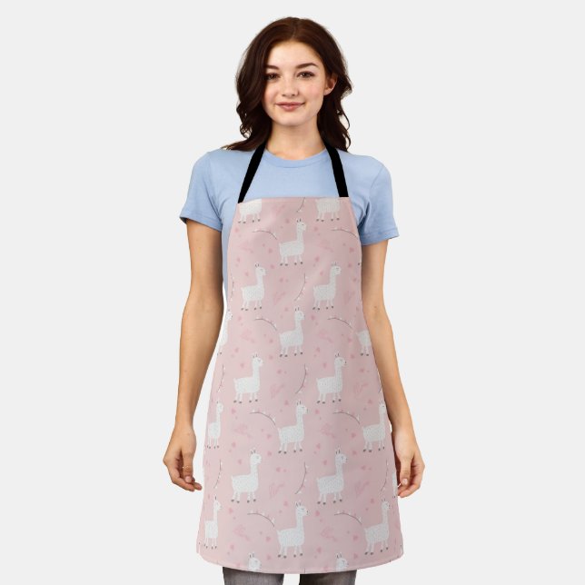 Cute llama seamless  schürze (Getragen)
