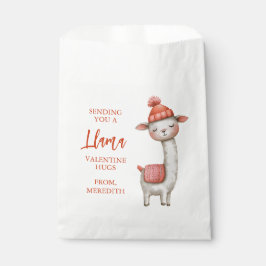 Cute Llama Valentine's Day Treat Sack, Valentine Geschenktütchen