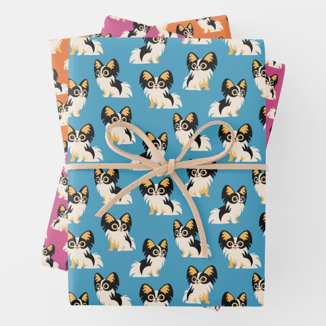 Cute Long-Haired Chihuahuas Geschenkpapier Set (Beispiel)