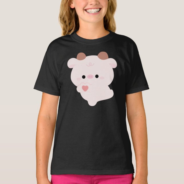 Cute Love Cow T-Shirt (Vorderseite)