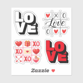 Cute Love Emoji Valentine Sticker Sheet