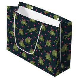 Cute Love Frogs Large Gift Bag Große Geschenktüte