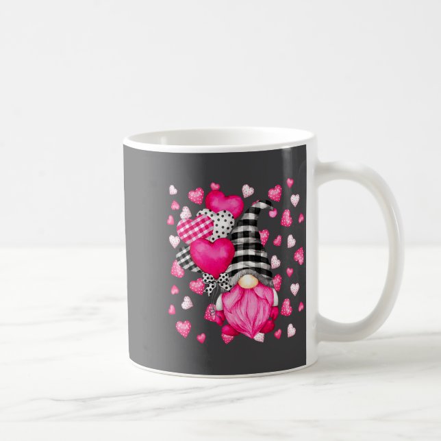 Cute Love Heart Pattern For Her Nk Valentines Gnom Kaffeetasse (Rechts)