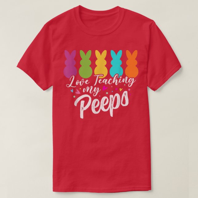 Cute Love Teaching My Students Easter Day Funny Te T-Shirt (Design vorne)