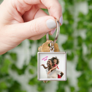 Cute Love You Mom Photo Keychain Gift Schlüsselanhänger