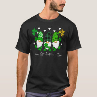 Cute Lucky Gnome Happy St Patricks Day Family Outf T-Shirt
