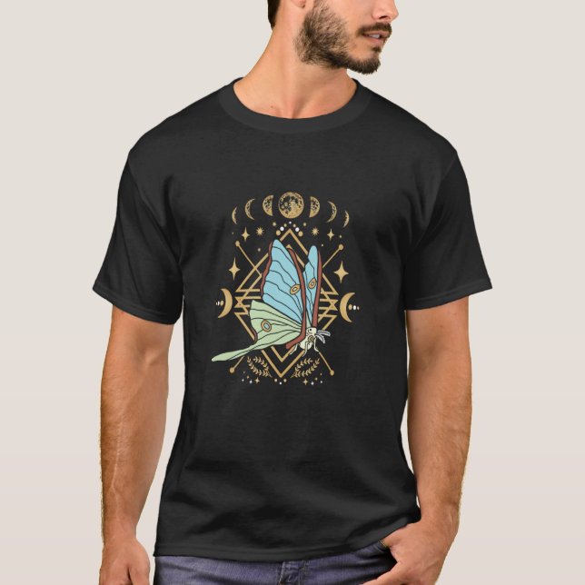 Cute Luna Moth Beautiful Butterfly Insect Themed   T-Shirt (Vorderseite)