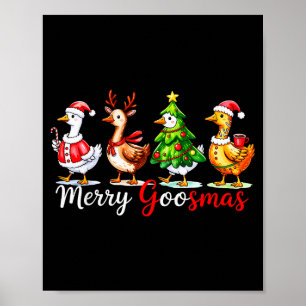 Cute Lustige Merry Goosmas Alberner Gänse-Rentier  Poster