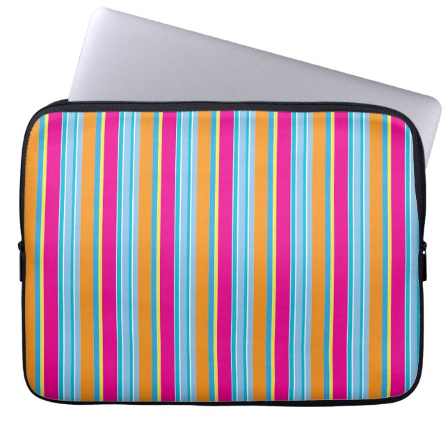 Cute magic colorful stripes laptopschutzhülle (Vorderseite)