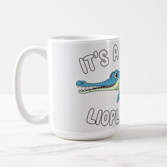 Cute Magical Liopleurodon Fantasy Prähistorischer  Kaffeetasse (Links)
