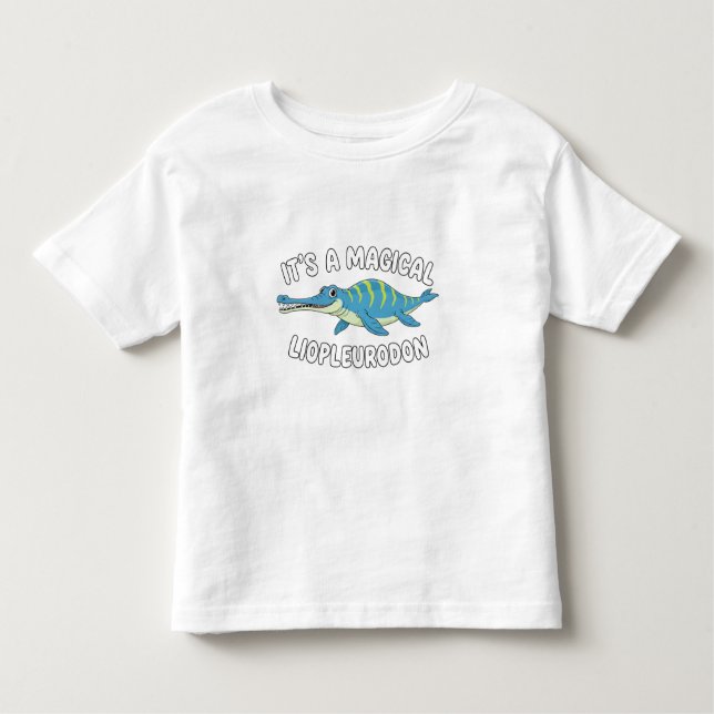 Cute Magical Liopleurodon Fantasy Prehistoric Ocea Kleinkind T-shirt (Vorderseite)