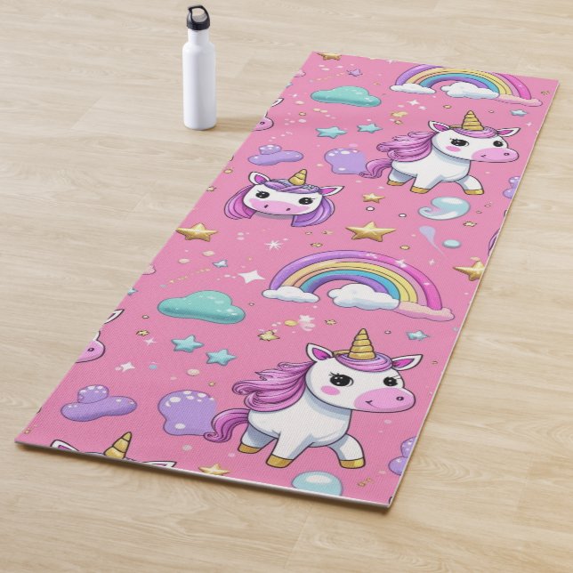 Cute magical unicorn pattern rainbow for her yogamatte (Beispiel)