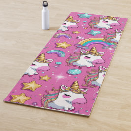 Cute magical unicorn pattern rainbow for her yogamatte