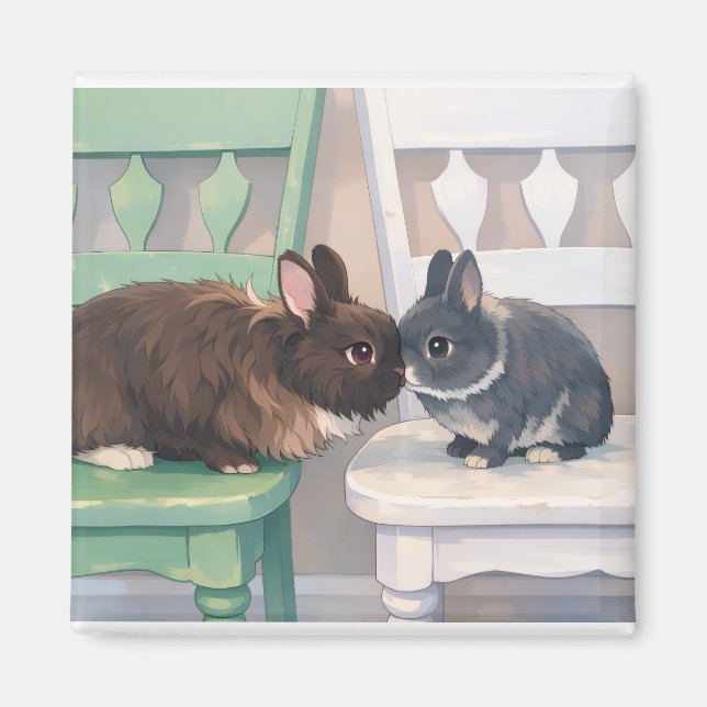 Cute Magnet - Two Rabbits (Vorne)