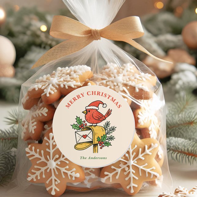 Cute Mailbox Cardinal Christmas Holiday Sticker (Von Creator hochgeladen)
