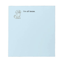 Cute Maltese Dog Notizblock