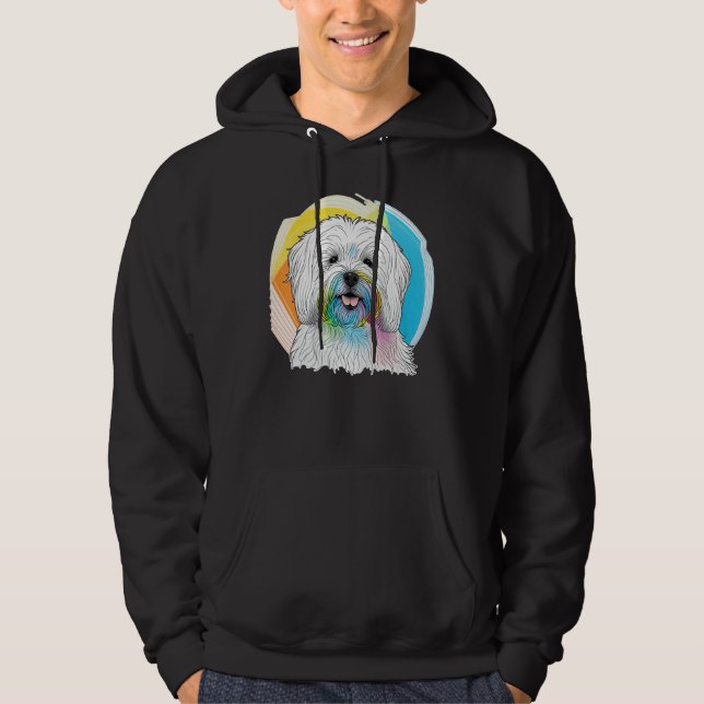 Cute Maltese Dog on Maltese dog   1 Hoodie (Vorderseite)