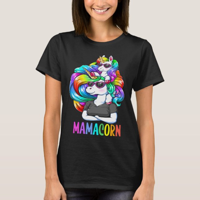 Cute Mamacorn Unicorn Costume Women Mom Mother's D T-Shirt (Vorderseite)