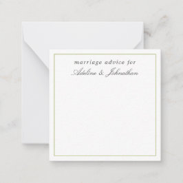 Cute Marriage Advice Cards for the Couple Mitteilungskarte