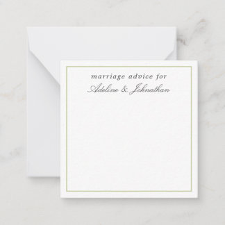 Cute Marriage Advice Cards for the Couple Mitteilungskarte