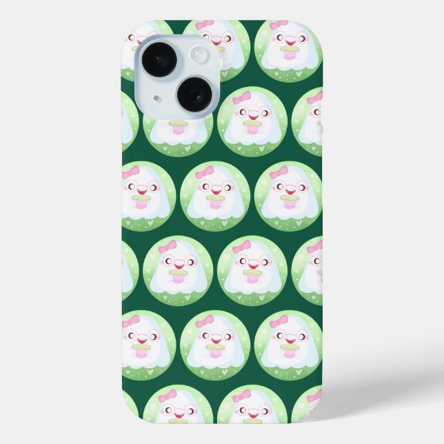 Cute Matcha Latte Ghost Case-Mate iPhone Hülle (Rückseite)