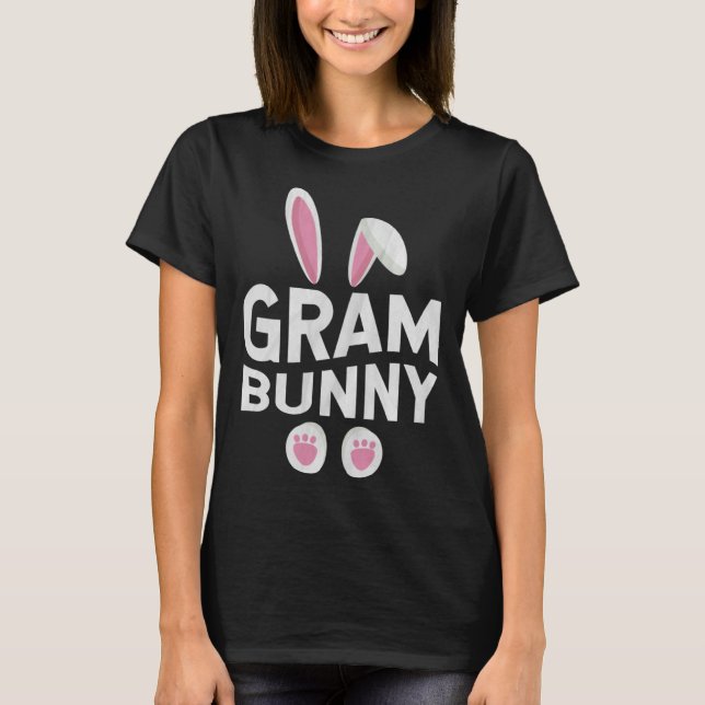 Cute Matching Family Easter Day  Gram Bunny T-Shirt (Vorderseite)